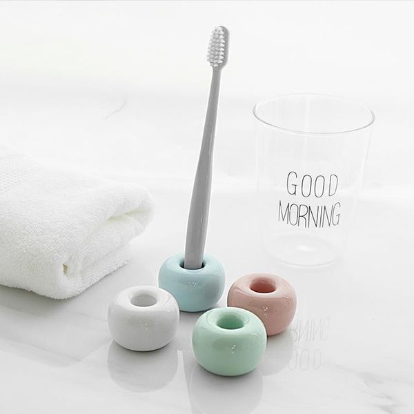 

lemonmulti-function ceramic toothbrush holder storage rack bathroom shower tooth brush stand shelf bath accessories