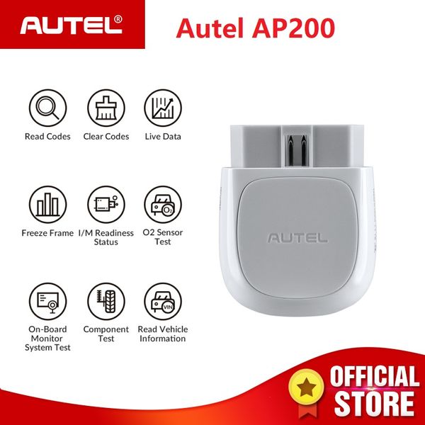 

autel ap200 bluetooth obd2 scanner code reader with full systems diagnoses autovin tpms immo service for family diyers pk mk808