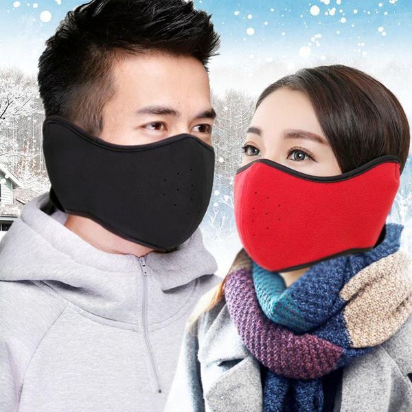 

dustproof warm half face mask winter sport accessories windproof bicycle cycling ski outdoor masks.1, Black