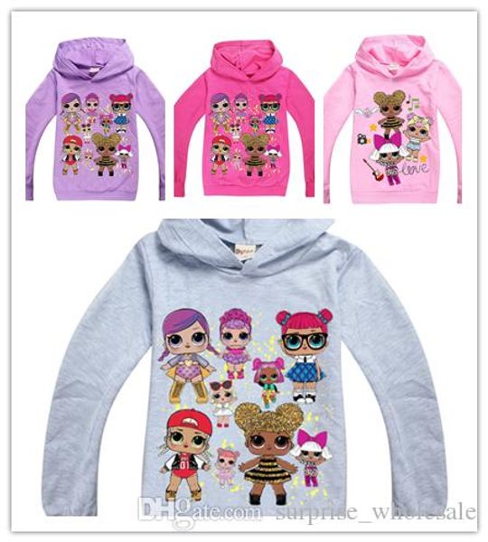 

new cartoon doll girls boy hoodies autumn spring kids long sleeve sweatshirts children hooded outwear pullover clothing hoody sale