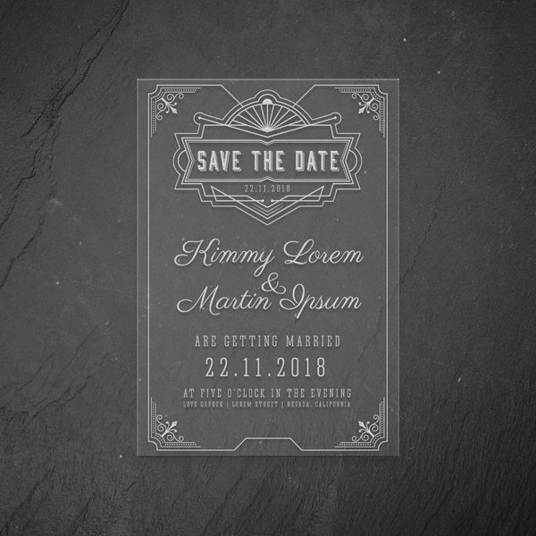 

personalized acrylic invitation - perfect for wedding, birthday, anniversary, party or event