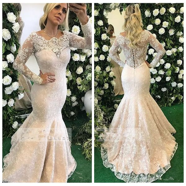 

modest long sleeves lace slim mermaid evening dresses 2019 custom formal ladies maxi vestidos de festa prom party gowns middle east, Black;red