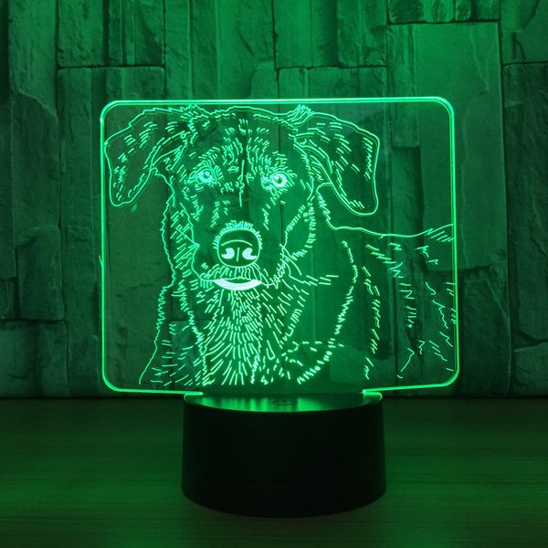 

3d puppy night light 7 color visual led desk lamp smart home decorative lights ambient light 800