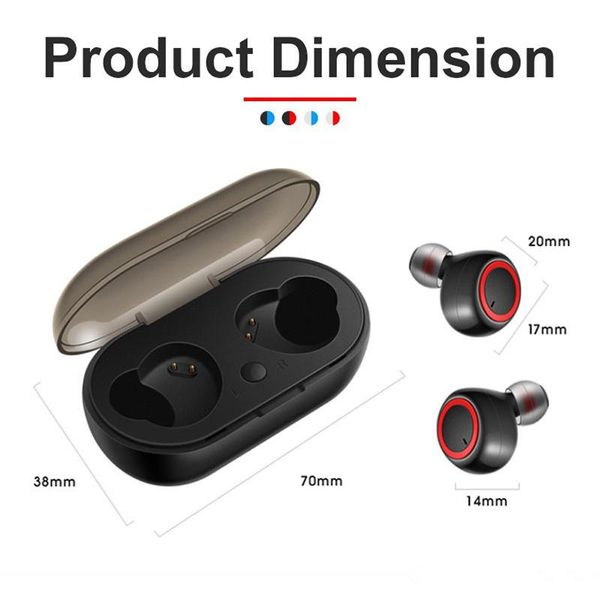 

dt-2 tws wireless headphones bluetooth 5.0 touch control earbuds waterproof gaming headset 3d stereo earphone with mic