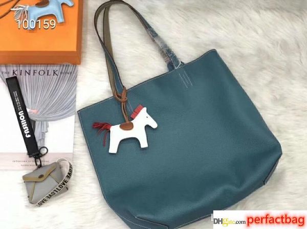 

super soft two-sided brand women totes sopping bag genuine leather shoulder bags lady handbag real ps
