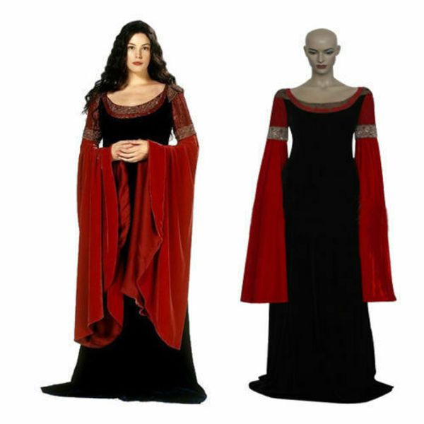 

костюмы платье кольца арвен косплей женщины партии, Black;red