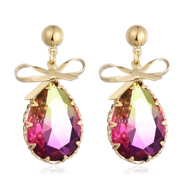 

женщины серьги дизайнер роскошные ювелирные изделия сделано сплава с цирконом украшения water drop для подарка hyeh002, Golden;silver