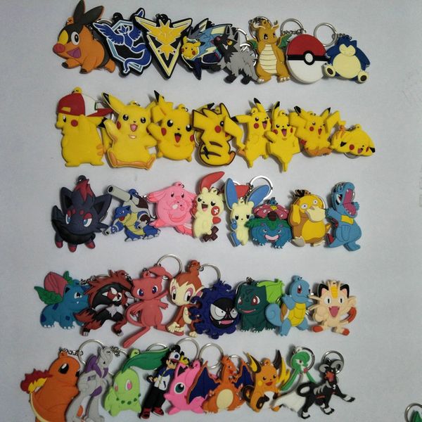 

горячие продажи 33 стиль charmander bulbasaur squirtle пвх брелок 6-8 см фигурку брелок кольцо брелок модные аксессуары