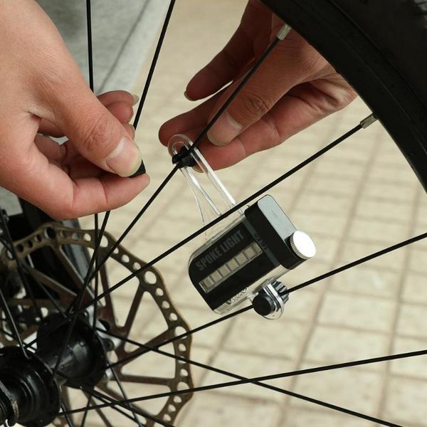 Bike Bicycle Cycling Wheel Spoke Wire Tyre Bright 14 LED Flash Light Lamp