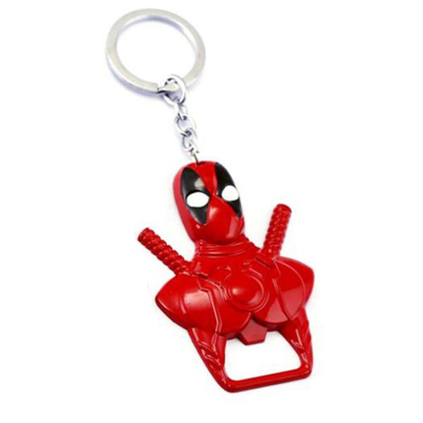 

deadpool keychain beer bottle opener keyring figure toy pendant women men key chains rings fashion jewelry, Silver