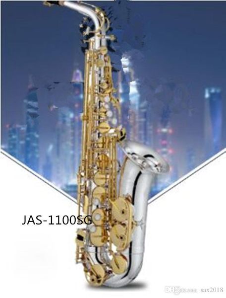 Novo Saxofone Jupiter JAS-1100SG EB Alto Saxofone Gold Chave Sax Alto Profissional Instrumento Musical Com Juncos Bocal e Caso