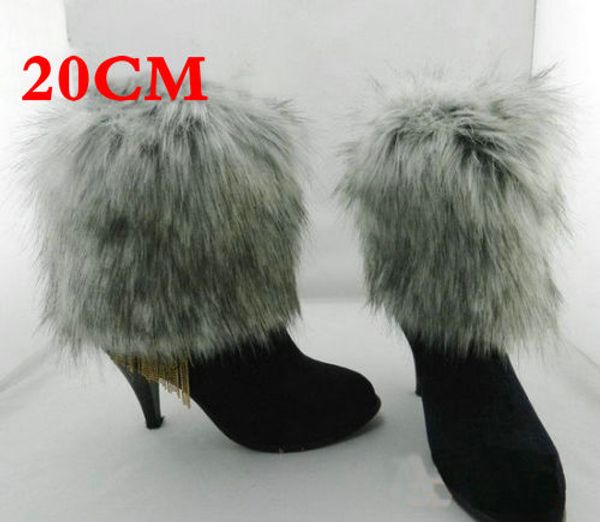 

new style boot cuff fluffy soft furry faux fur boot ers shoes cover 101703, Pink;yellow