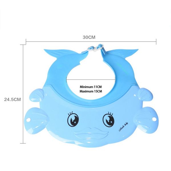 

baby kids cartoon waterproof bathing cap soft adjustable shampoo shower protect hat children shampoo caps