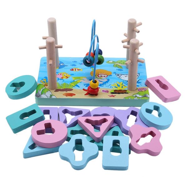

многофункциональный обучающие блоки дети раннего обучения puzzle игрушки цвет формы когнитивные интеллектуальные игрушки творческие подарки