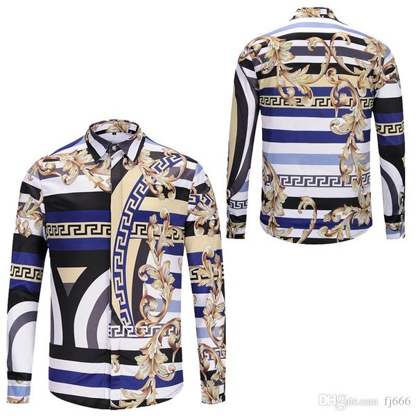 

модные мужские рубашки мужские деловые дизайнерские рубашки повседневная рубашка мужчины с длинными рукавами роскошные рубашки medusa fancy, White;black