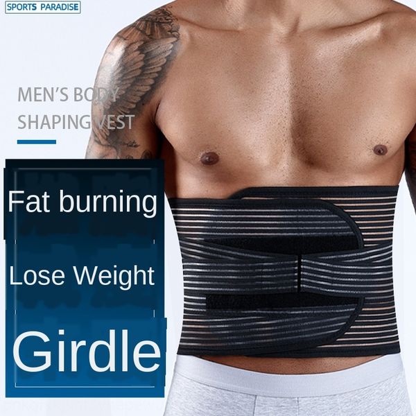 

hbwxn men's fitness shapewear beer shapewear belt men's slimming and body-shaping clothes rib varus reduction beer belly abdominal, Black;brown