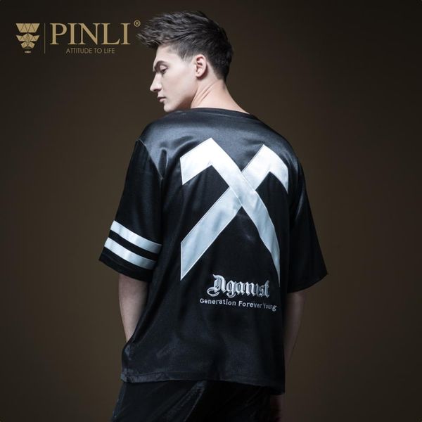 

undertale pinli product made plus summer new men's wear loose round collar sleeve t-shirt coat b192311305, White;black