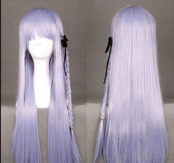 Wig Dangan Ronpa Kyouko Kirigiri Cosplay Wig With Braid Light