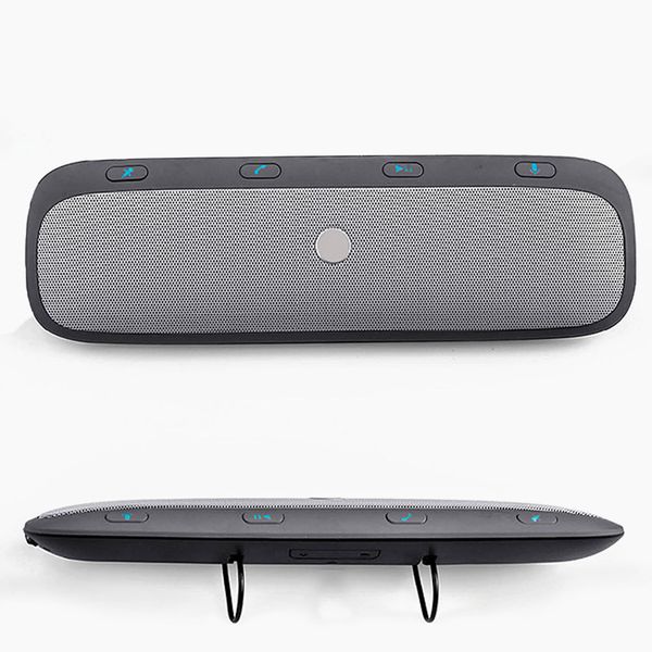 

djsona sun visor wireless bluetooth v3.0+edr car calling kit speakerphone charger with cable audio music speaker with hanging ho