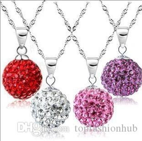 

austrian round crystal ball necklace pendant for women famous jewelry