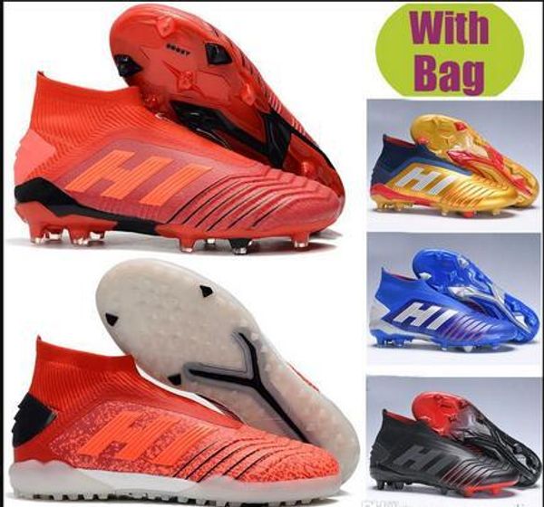

2019 new mens high ankle football boots predator 19 fg soccer shoes predator 19 outdoor soccer cleats fg kids chaussures de football