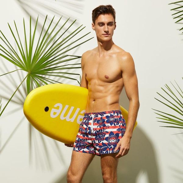 

surf board beach shorts men swim bathing suit trunks drawstring swimwear quick dry swimsuit loose sportswear sports pants blue