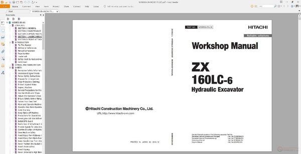 

hitachi full excavatorshop manual set 2019