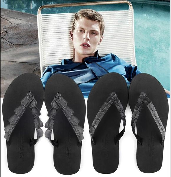

summer male tide slippers south korean version of thick bottom mesh flip-flops male trend beach shoes clip-on sandals, Black