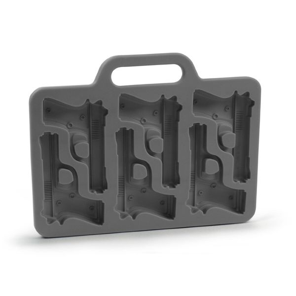

stylish gun shaped silicone ice mould mold tray diy-black ice cream tools