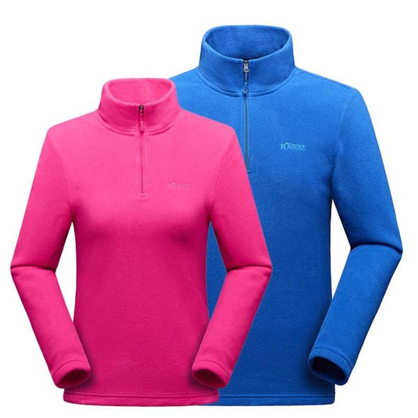

kaisike men women's autumn fleece hiking jackets winter outdoor sports trekking climbing camping thermal female male coats va732, Blue;black