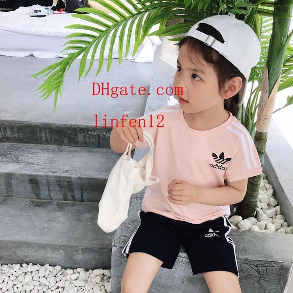 

Boy girl two piece et print outfit tripe lovely picture letter printing hort ummer kid clothing et up er9