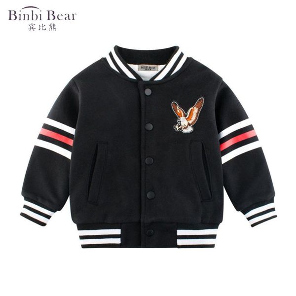 

binbi bear 2020 children's clothing autumn and winter new plus velvet sweater double thick flannel boy jacket warm top, Blue;gray