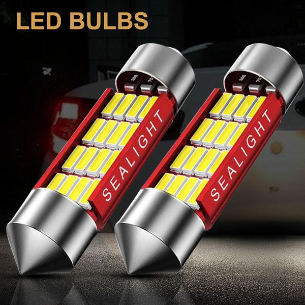 

2pcs car led light license plate light for car interior dome lamp reading 31mm 36mm 42mm