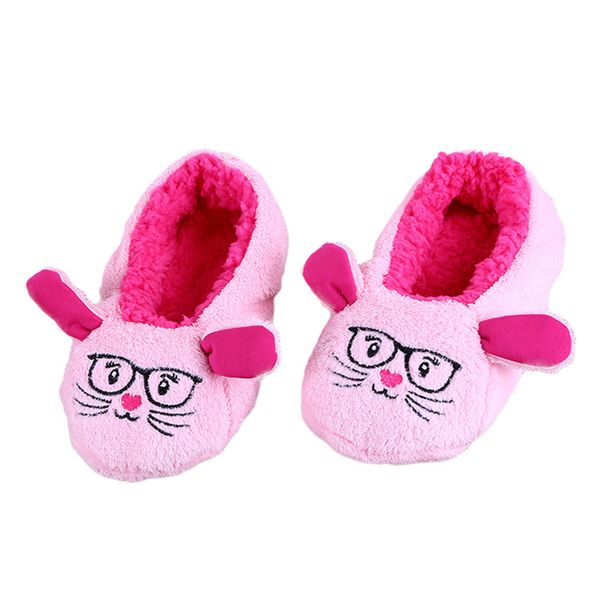 

christmas plush shoes women cotton warm home slippers multiple patterns to choose soft winter flip flops indoor slippers a40, Black