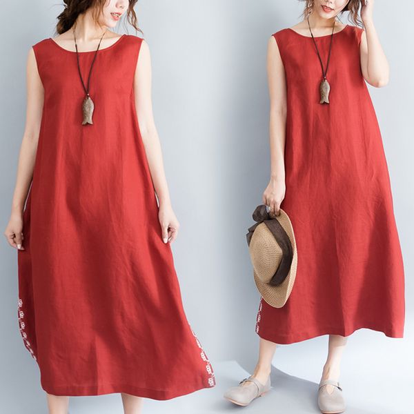 

2020 new arrive summer maternity dress woman elegant sleeveless large size dresses pregnant woman clothing md-02383, White