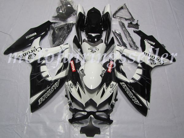 

new abs plastic fairings kit fit for suzuki gsxr600 gsxr750 gsx-r600 r750 k8 2008 2009 2010 injection mold black corona