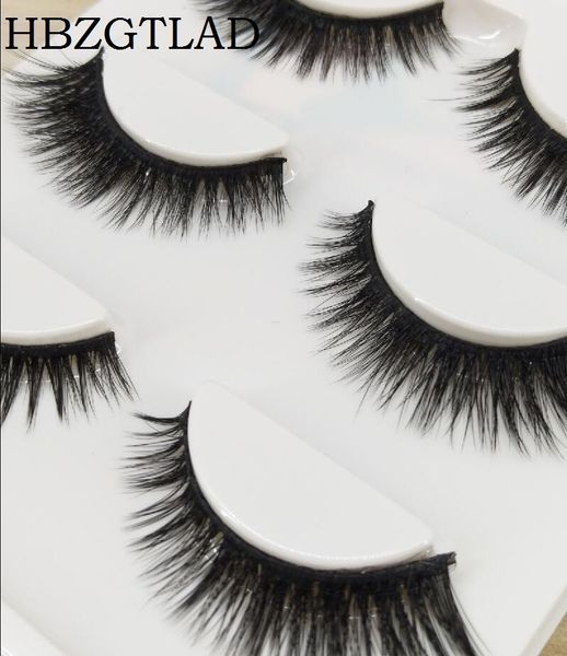 

new 3 pairs natural false eyelashes fake lashes long makeup 3d mink lashes extension eyelash mink eyelashes for beauty-12