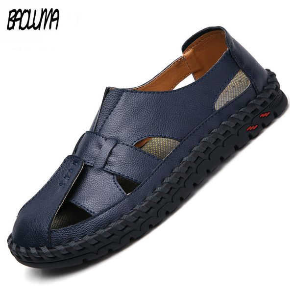 

men sandals shoes fashion black male slippers shoes summer beach flats men shoe leisure beach soft bottom