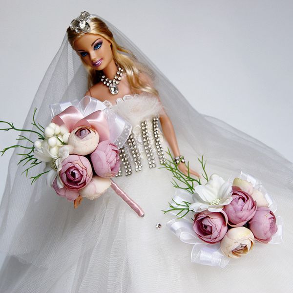 

2019 new wedding flower bridesmaid bride wrist corsage corsage woven cuff bracelet for wedding prom accessories