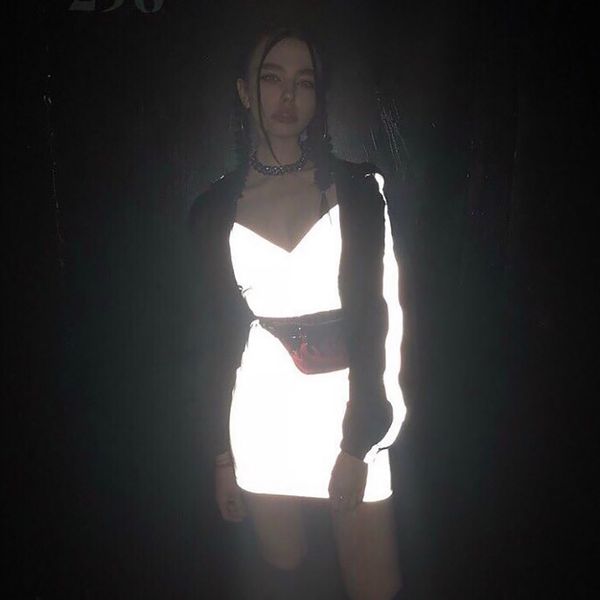 

3M Reflective Women Bodycon Dress Summer Evening Club Dressing Fashion Dresses