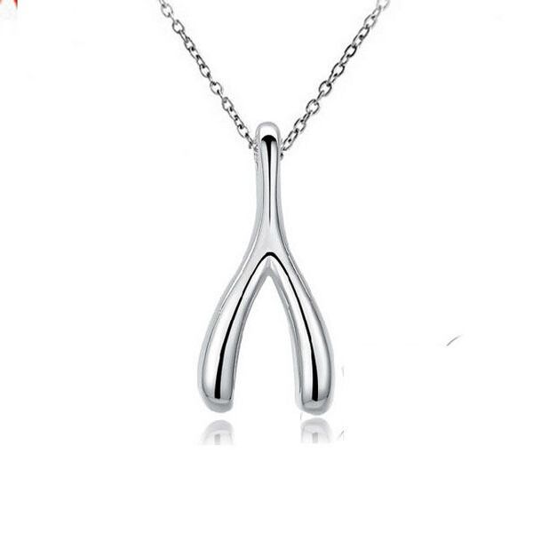 

nk432 one direction 2015 colar exo bijoux collier vintage wishbone maxi necklace for women wedding jewelry wholesale collares, Silver