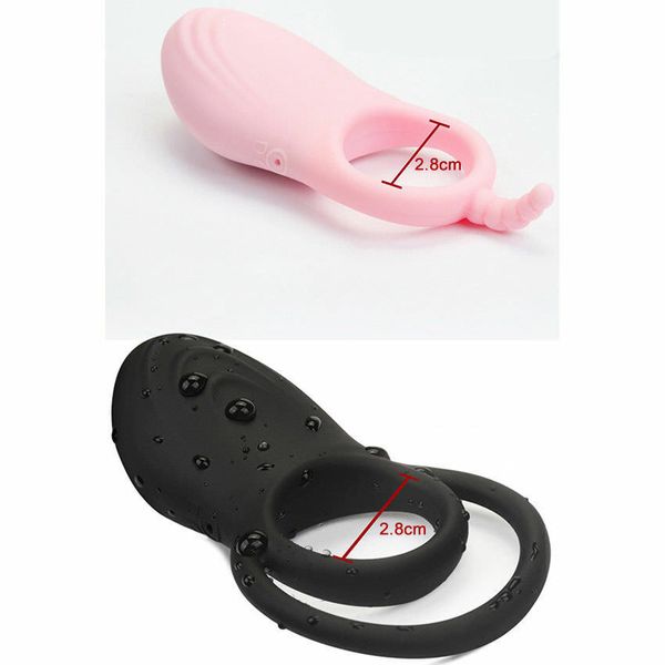 Anel de pênis vibratório recarregável 10 velocidades clitóris de silicone à prova d'água Hot A45