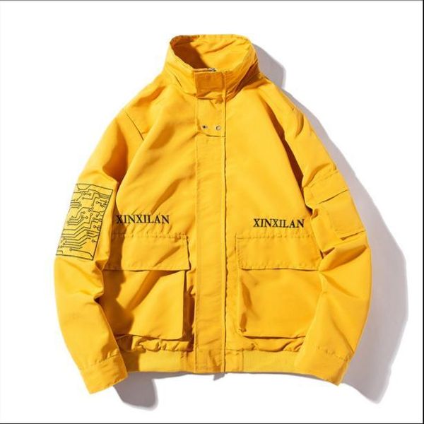 

19ss mens двигателя ветровка куртка весна осень одежда вскользь конструктора куртки jp hommes пальто, Black;brown