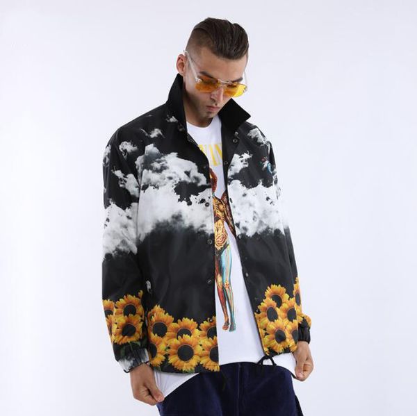 

luxury designer jackets coat for mens windbreaker winter fashion brand jackets with patterns casual mens clothing 2 colors optional, Black;brown