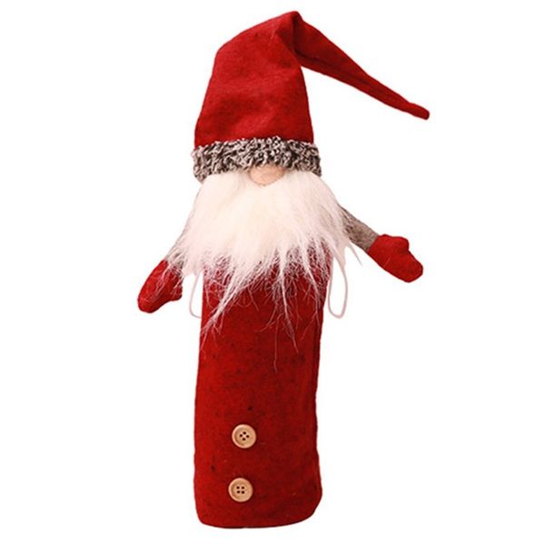 

2018 new christmas decorations faceless old man doll wine bottle set wine bag gift bag dress up gift