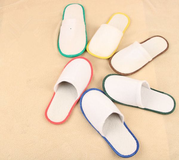 

towelling of white 20 l pairs disposable slippers terry spa guest shoes 6 colors