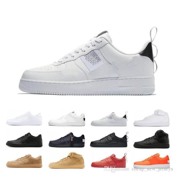 

wholesale one 1 dunk utility men flyline shoes skateboarding black white orange wheat women high low cut trainers platform sneaker