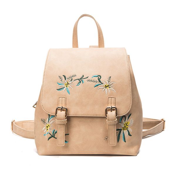 

teenager backpacks embroidery girls school backpack fashion leather bagpack women college preppy backpack mochila mujer