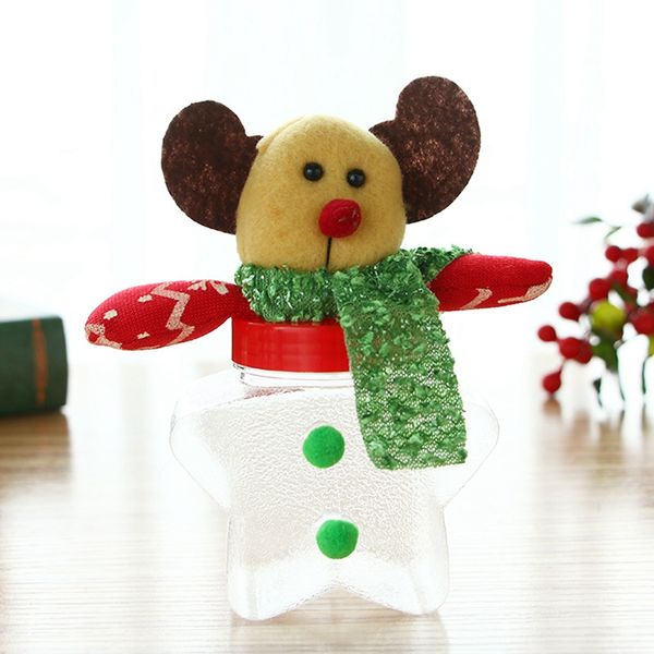 

1pcs christmas candy storage box jar bottle xmas decor pentagram elk