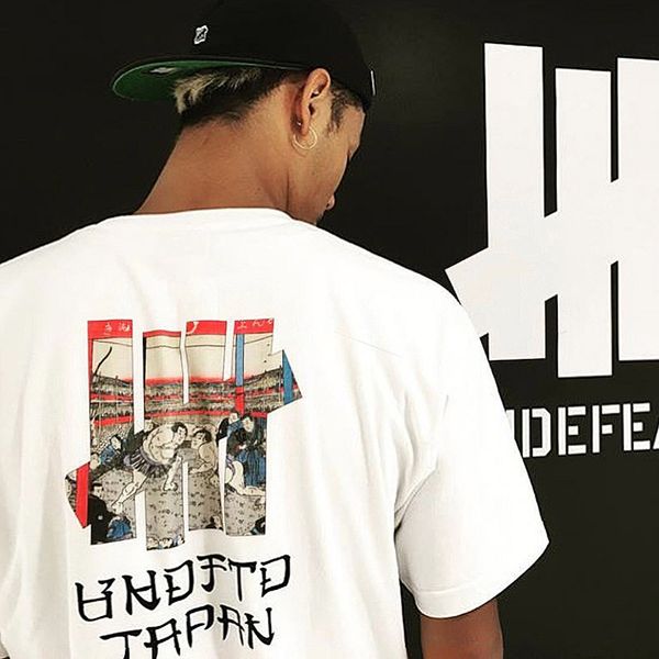 

undefeated japan t shirts brand mens designer t-shirt sumo printed harajuku short sleeve hip hop oversize tee for men women couple summer, White;black